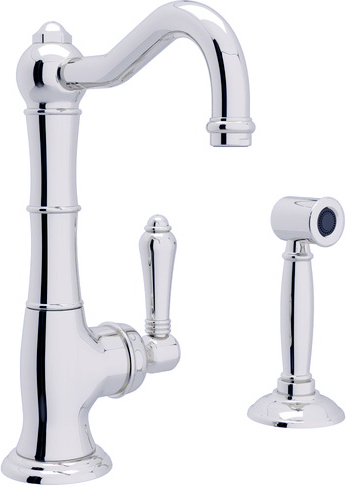 stainless steel sink and tap Rohl Kitchen Faucet POLISHED CHROME Traditional