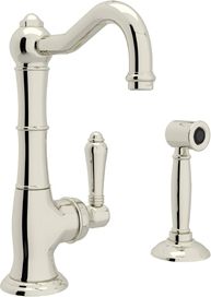 commercial stainless sink Rohl Kitchen Faucet POLISHED NICKEL Traditional