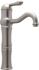 white pull out kitchen tap Rohl SATIN NICKEL