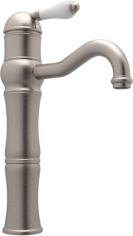white pull out kitchen tap Rohl SATIN NICKEL
