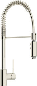 pull down brushed nickel kitchen faucet Rohl SATIN NICKEL