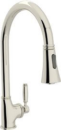retractable kitchen faucet Rohl Pull-Down Kitchen Faucets POLISHED NICKEL Transitional