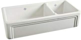 30 inch undermount double sink Rohl KITCHEN SINKS PARCHMENT Traditional