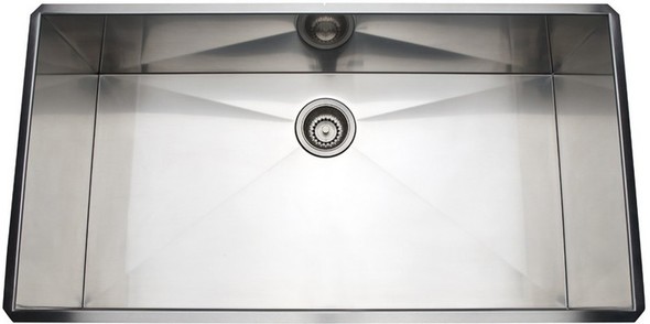 stainless steel kitchen sink one bowl Rohl N/A Single Bowl Sinks BRUSHED STAINLESS STEEL Modern
