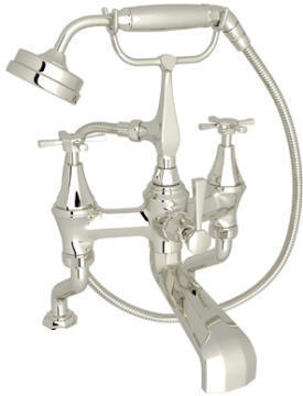 tub faucet and hand shower Rohl TUB FILLER POLISHED NICKEL Transitional