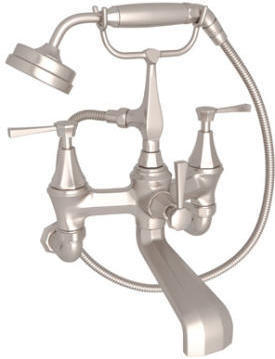shower hand held wand Rohl TUB FILLER SATIN NICKEL Transitional
