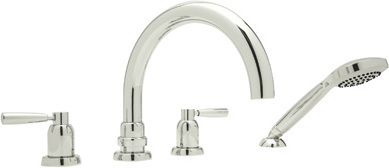 wall mounted tub filler with handheld shower Rohl N/A POLISHED NICKEL Transitional