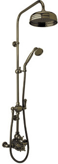 black matte tub filler Rohl Thermostatic Shower ENGLISH BRONZE Traditional