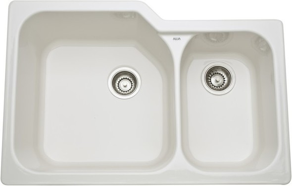 white stainless sink Rohl KITCHEN SINKS Double Bowl Sinks BISCUIT Traditional