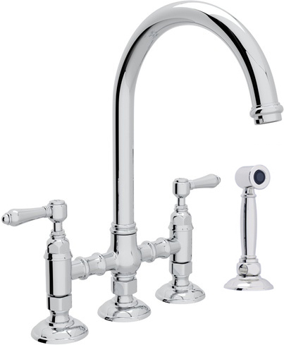 commercial stainless steel faucet Rohl Kitchen Faucet Polished Chrome Traditional