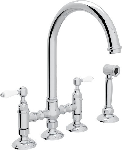 double bowl sinks Rohl Kitchen Faucet Kitchen Faucets Polished Chrome Traditional