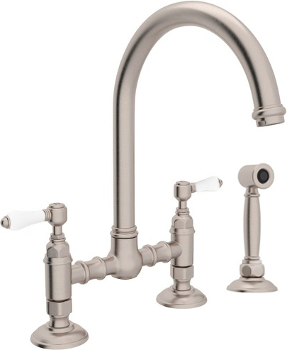 commercial kitchen faucet Rohl Kitchen Faucet Satin Nickel Traditional