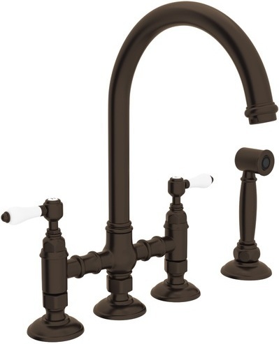 sink basins kitchen Rohl Kitchen Faucet Tuscan Brass Traditional