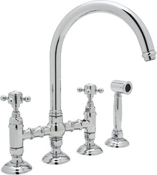 bronze kitchen faucet with stainless sink Rohl Kitchen Faucet Kitchen Faucets Polished Chrome Traditional