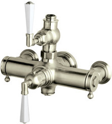thermostatic shower mixer wall mounted Rohl N/A Satin Nickel Transitional