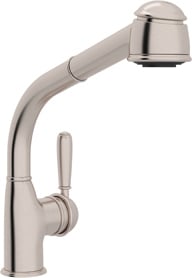 black ss sink Rohl Pull-Out Kitchen Faucets Satin Nickel Traditional