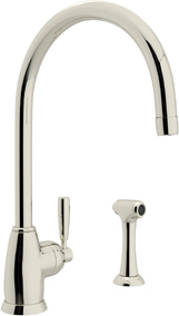 pull down sink Rohl Kitchen Faucet Polished Nickel Modern