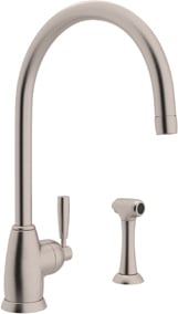 commercial sink faucet with sprayer wall mount Rohl Kitchen Faucet Kitchen Faucets Satin Nickel Modern
