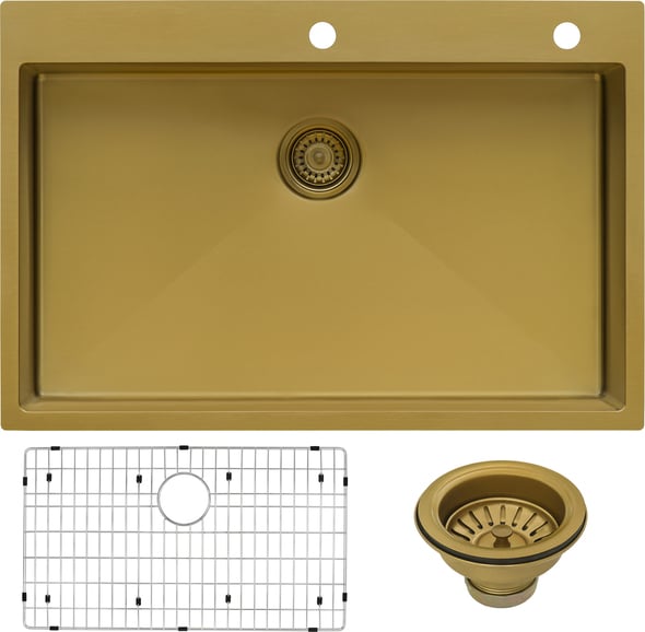 35 kitchen sink Ruvati Kitchen Sink Brass Tone Matte Gold