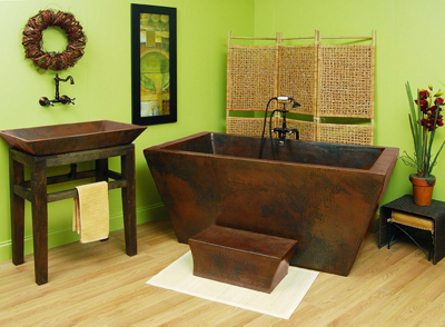 soaking tub with feet Sierra Copper Antique