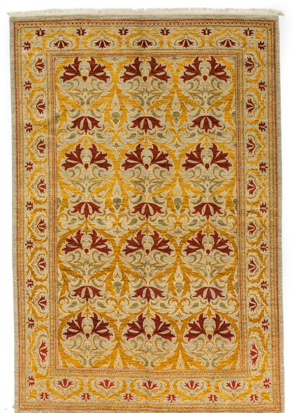 navy and orange rug Solo Rugs PAK ARTS & CRAFTS Rugs Yellow Arts & Crafts; 9