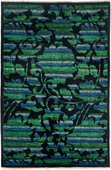 4 x 9 runner rug Solo Rugs PAK ARTS & CRAFTS Rugs Black Arts & Crafts; 6