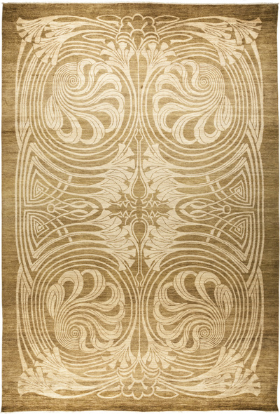 dark grey and white rug Solo Rugs PAK SHALIMAR Rugs Ivory Shalimar; 18x12