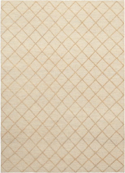 circle rug in living room Solo Rugs INDO FLATWEAVE Rugs Ivory Flatweave; 12x9