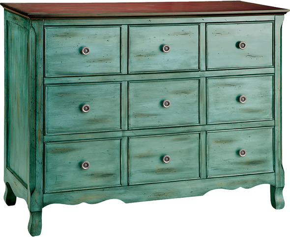 Stein World Chest Chests and Cabinets Aged Blue, Moonstone, Wood Tone Transitional