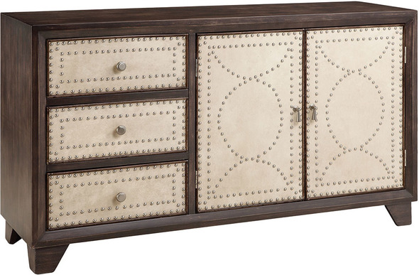 Stein World Cabinet / Credenza Chests and Cabinets Brown, Cream, Hand-Painted Transitional