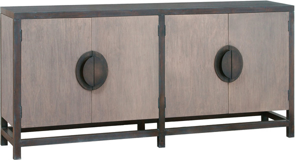 mirror on cupboard door Stein World Cabinet / Credenza Chests and Cabinets Rich Grey Mahogany Transitional