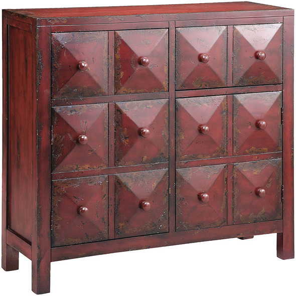 Stein World Cabinet / Credenza Chests and Cabinets Hand-Painted, Red Transitional