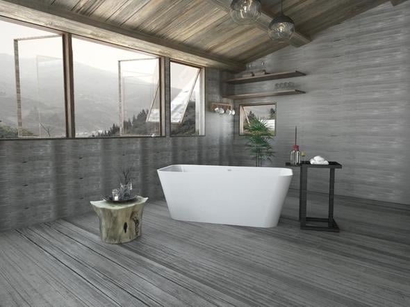 oval garden tub Streamline Bath Bathroom Tub White Soaking Freestanding Tub