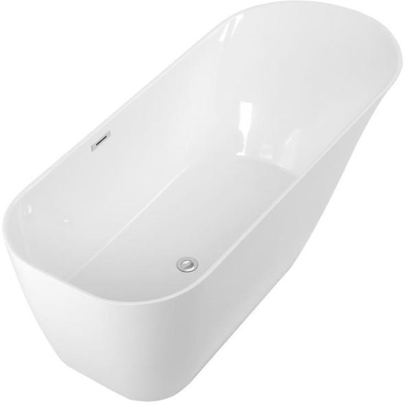 4 inch tub faucet Streamline Bath Bathroom Tub White Soaking Freestanding Tub