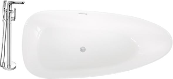 best drain cover for bathtub Streamline Bath Set of Bathroom Tub and Faucet White Soaking Freestanding Tub