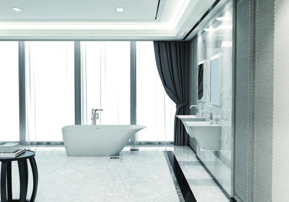 maax soaker tub Streamline Bath Set of Bathroom Tub and Faucet White Soaking Freestanding Tub