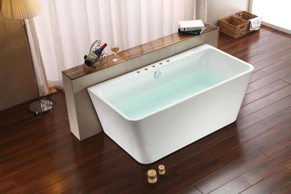 whirlpool bathtub for two Streamline Bath Bathroom Tub White Soaking Freestanding Tub
