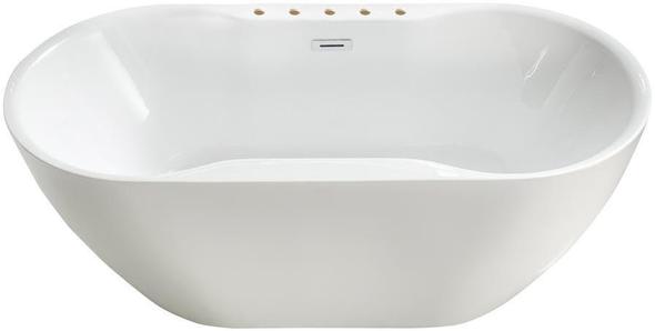 restroom tubs Streamline Bath Bathroom Tub White Soaking Freestanding Tub