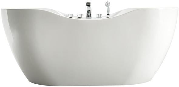 fitting bath overflow Streamline Bath Set of Bathroom Tub and Faucet White Soaking Freestanding Tub