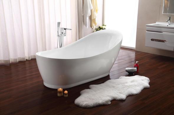 best bathtub spout Streamline Bath Set of Bathroom Tub and Faucet White Soaking Freestanding Tub