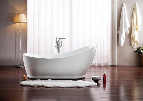 best whirlpool tub Streamline Bath Set of Bathroom Tub and Faucet White Soaking Freestanding Tub