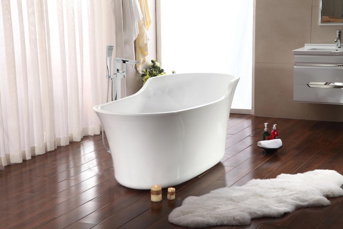 shower and freestanding tub ideas Streamline Bath Set of Bathroom Tub and Faucet White Soaking Freestanding Tub