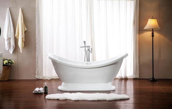 bathtub shower door ideas Streamline Bath Set of Bathroom Tub and Faucet White Soaking Freestanding Tub