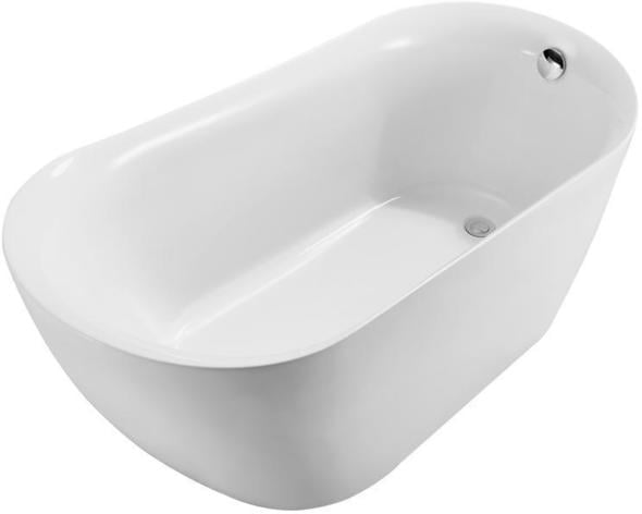 Streamline Bath Bathroom Tub Free Standing Bath Tubs White Soaking Freestanding Tub