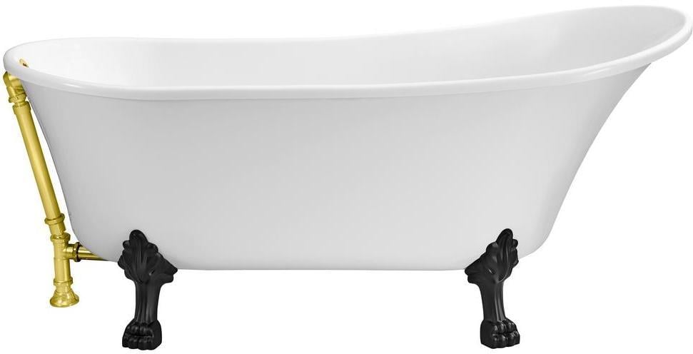 pedestal soaking tub Streamline Bath Bathroom Tub White Soaking Clawfoot Tub