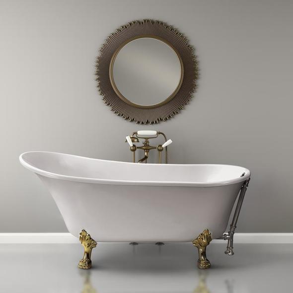 best bathtub shower faucets Streamline Bath Bathroom Tub White Soaking Clawfoot Tub