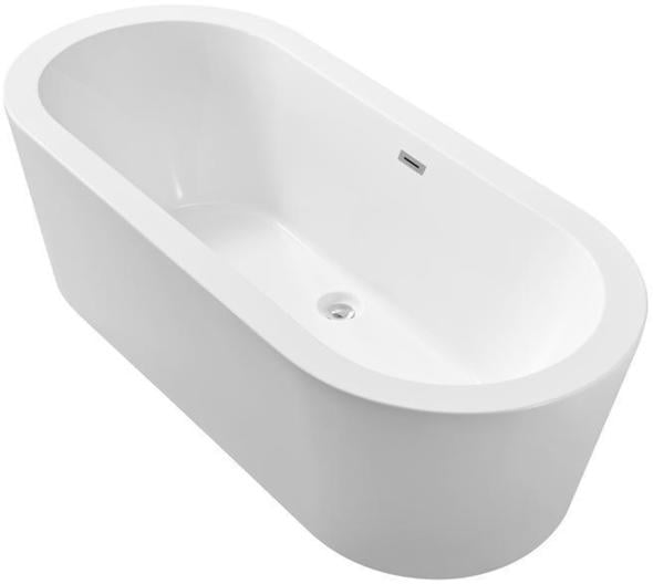 4 foot tub Streamline Bath Bathroom Tub White Soaking Freestanding Tub