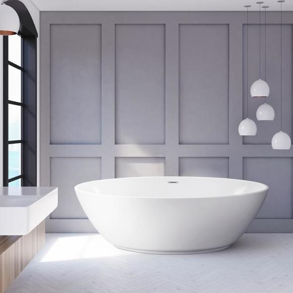 best bathtub drain kit Streamline Bath Bathroom Tub White Soaking Freestanding Tub