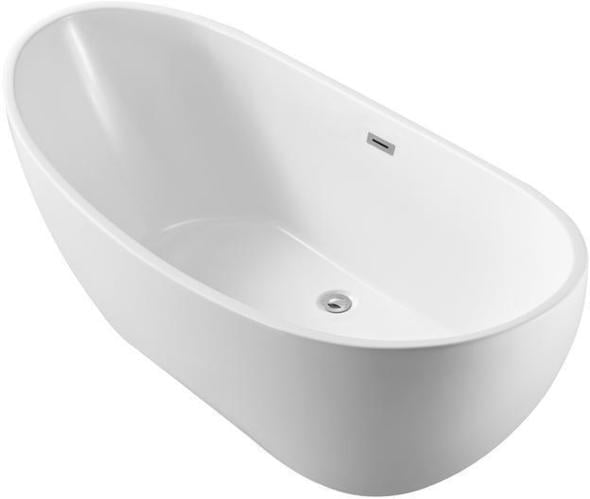 double ended tub Streamline Bath Bathroom Tub White Soaking Freestanding Tub