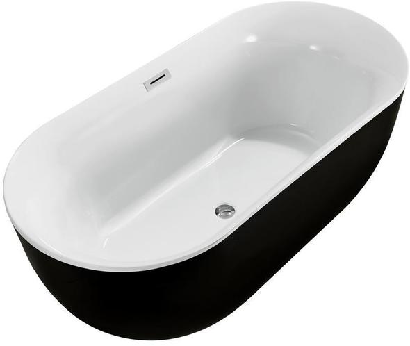 resin bathtub Streamline Bath Bathroom Tub Free Standing Bath Tubs Black Soaking Freestanding Tub
